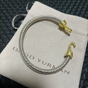David Yurman Cable Classic Buckle Bracelet with 14K Gold,5mm